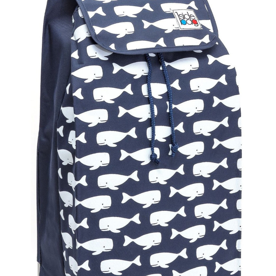 Chariot de courses pliable Carlux SIDEBAG - Sac 55L imperméable - Design Baleine