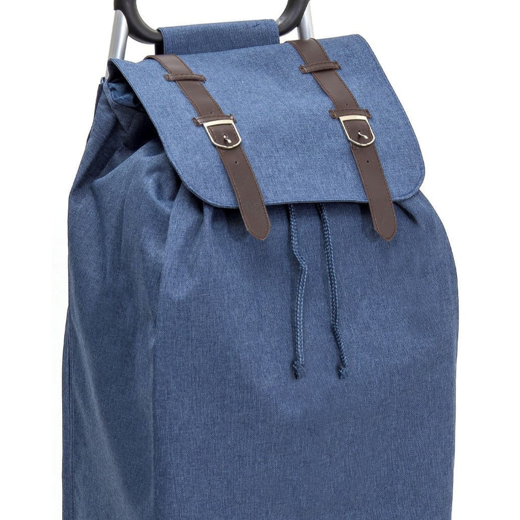 Chariot de courses pliable Carlux SIDEBAG - Sac 55L imperméable - Design Jean Strap