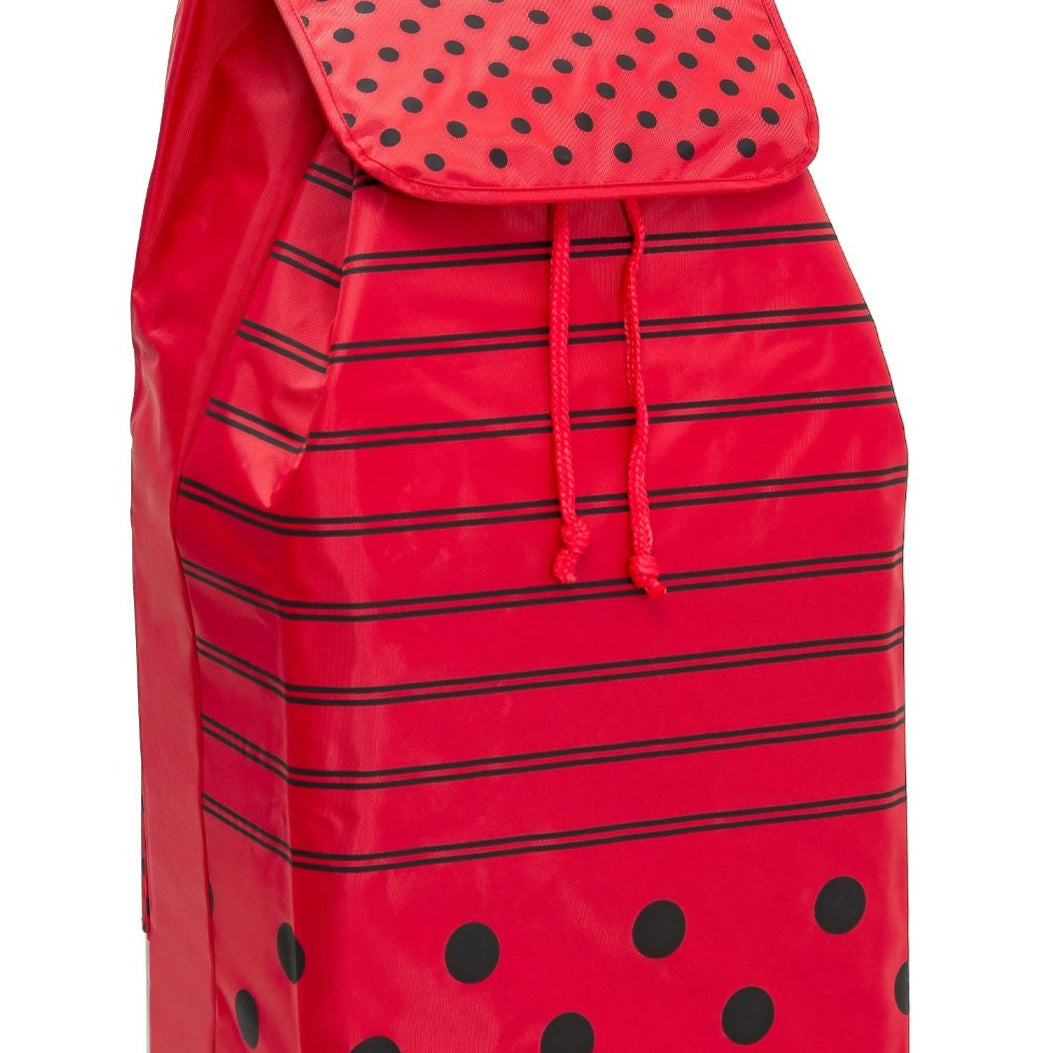 Chariot de courses pliable Carlux SIDEBAG - Sac 55L imperméable - Design Pierrot Rouge
