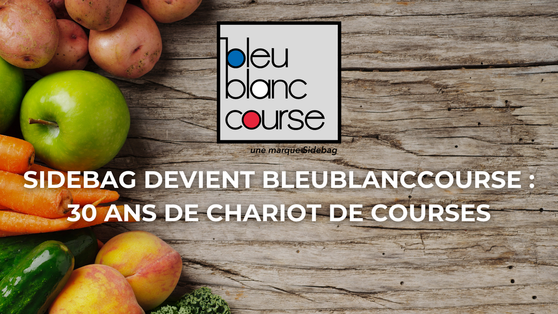 Bag SIDE BAG change pour BleuBlancCourse : 30 ans de chariot de courses