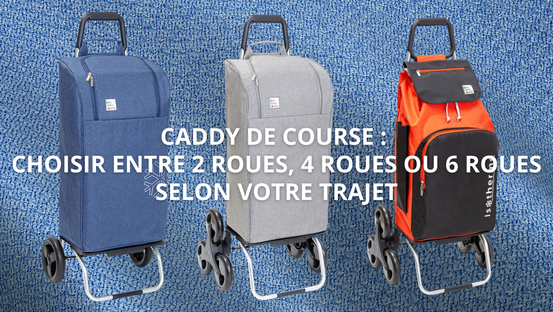 Caddy de course : choisir entre 2 roues, 4 roues ou 6 roues selon votre trajet