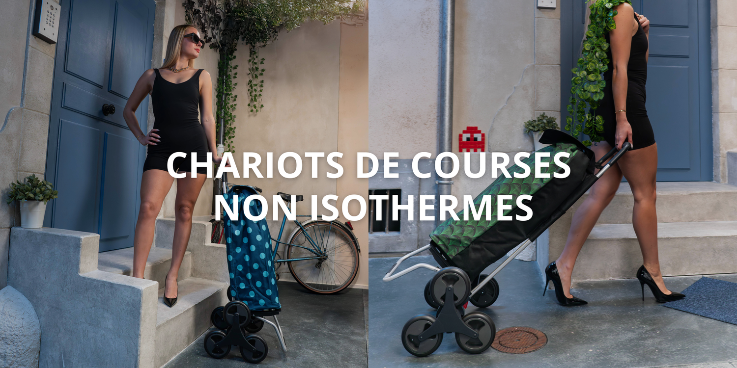 Chariots de courses pliable non isothermes – modernes & solides