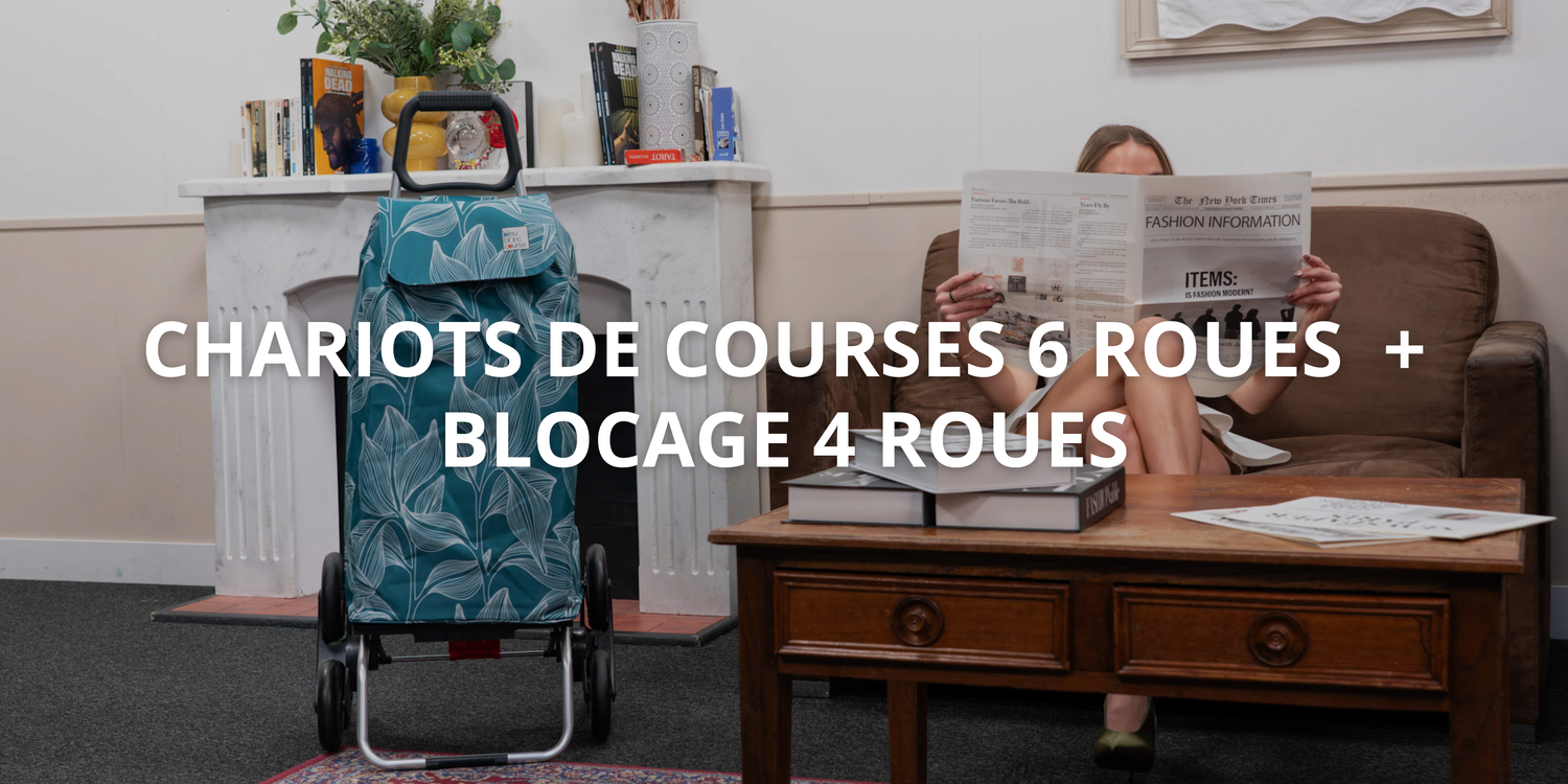 Chariots 6 roues avec blocage 4 roues – Solides & modernes