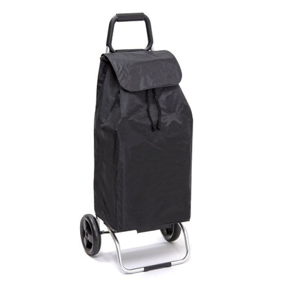 Chariot de courses pliable Buggy SIDEBAG - Sac 55L imperméable - Design Noir