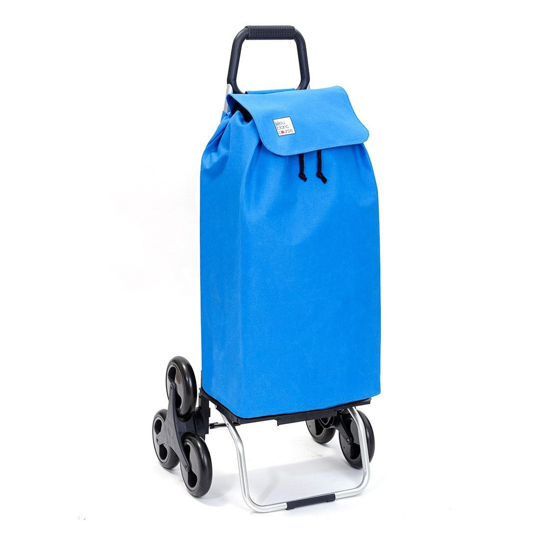  Chariot de courses pliable Buggy - Sac 55L imperméable - 6 roues - Design Bleu Lagoon