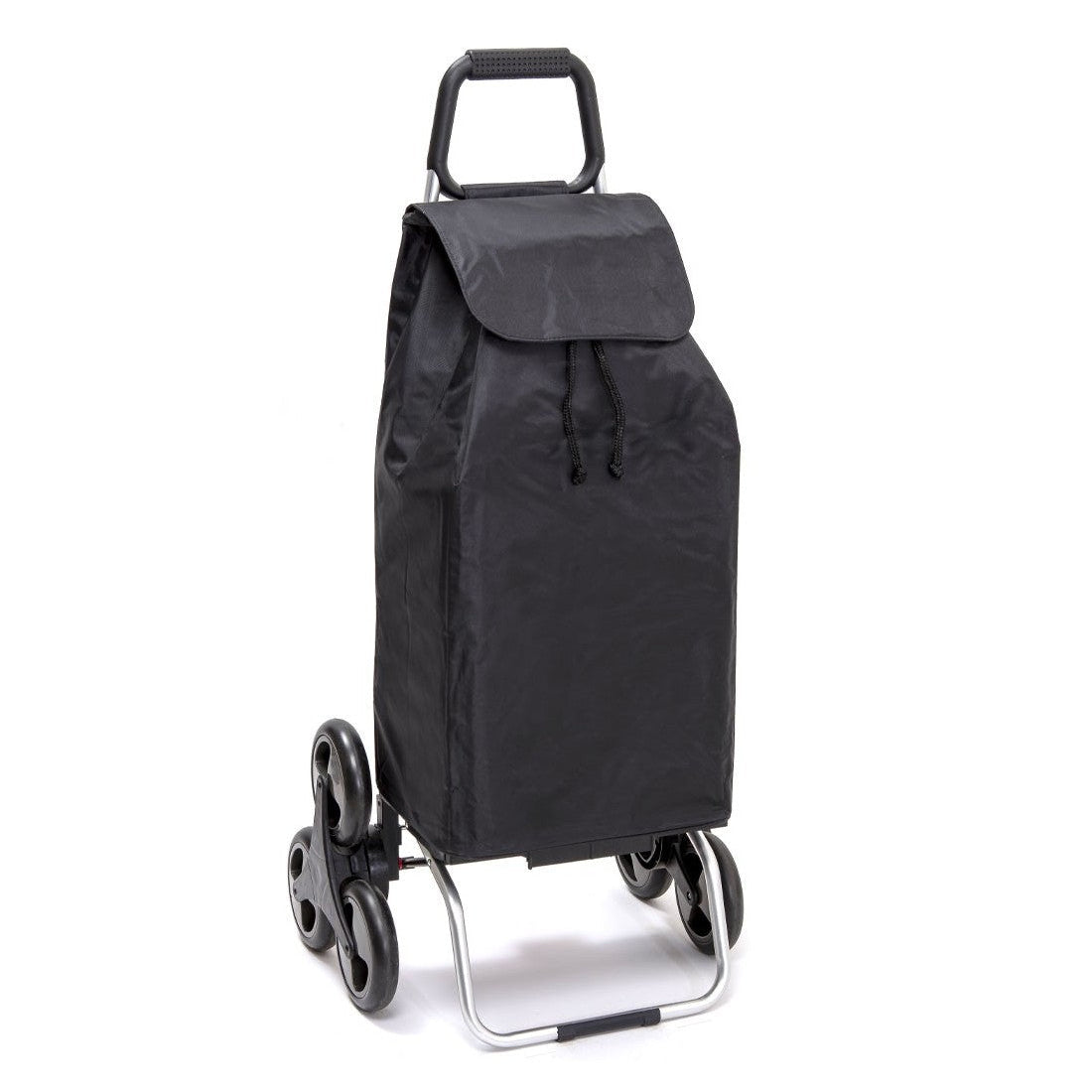  Chariot de courses pliable Buggy - Sac 55L imperméable - 6 roues - Design Noir