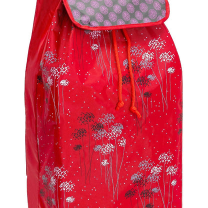 Chariot de courses pliable Carlux SIDEBAG - Sac 55L imperméable - Design Artifice Rouge