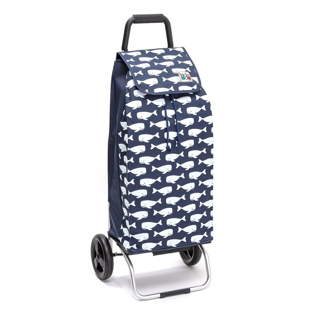 Chariot de courses pliable Carlux SIDEBAG - Sac 55L imperméable - Design Baleine