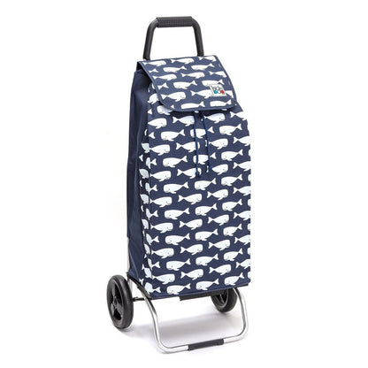 Chariot de courses pliable Carlux SIDEBAG - Sac 55L imperméable - Design Baleine