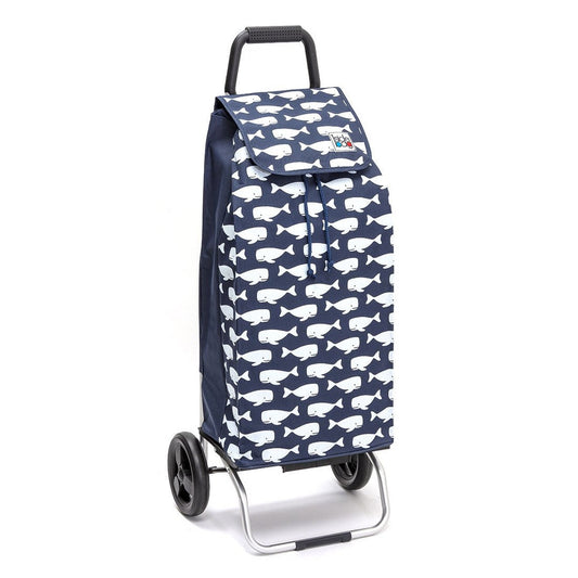 Chariot de courses pliable Carlux SIDEBAG - Sac 55L imperméable - Design Baleine