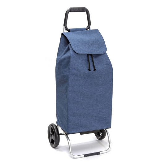 Chariot de courses pliable Carlux SIDEBAG - Sac 55L imperméable - Design Bluejean