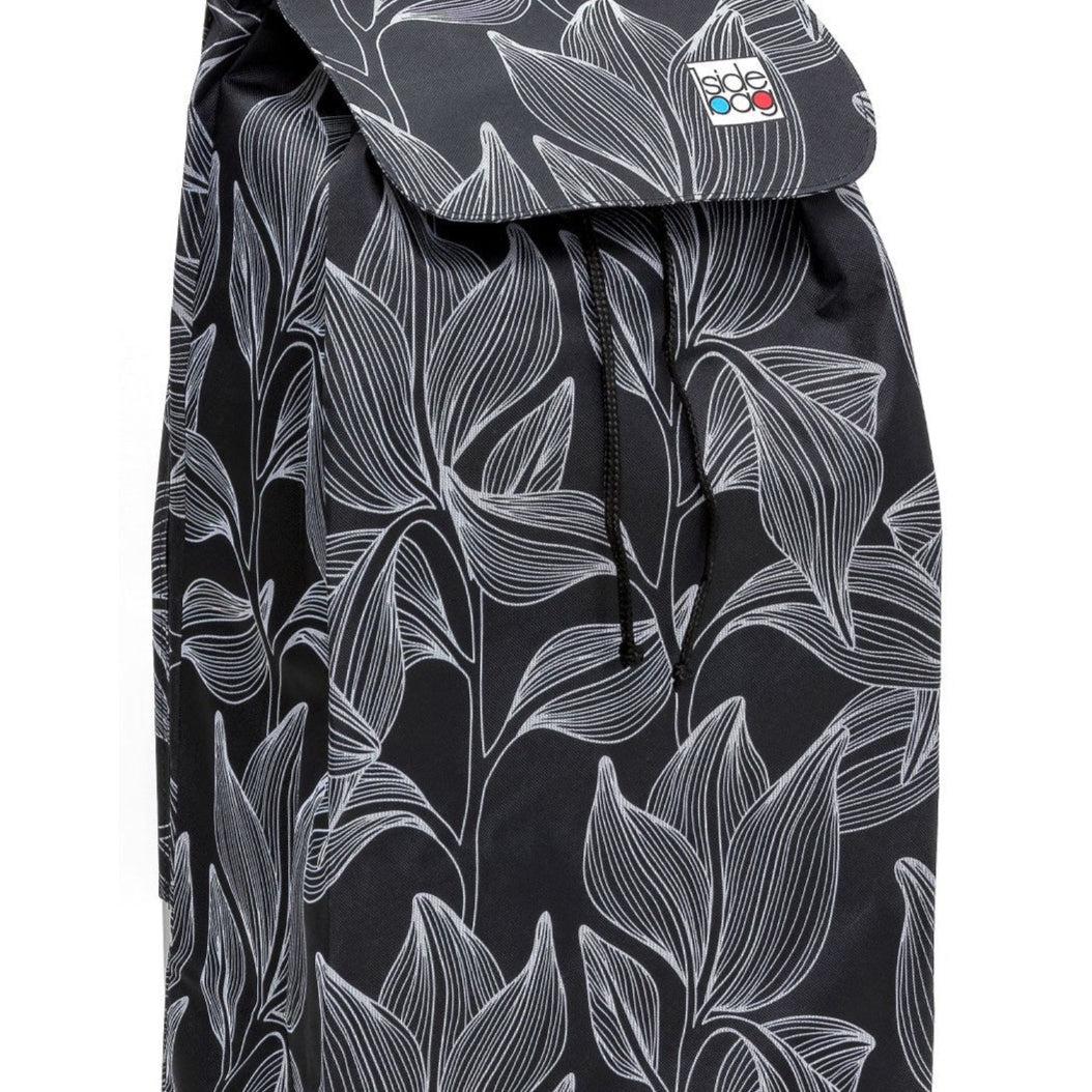 Chariot de courses pliable Carlux SIDEBAG - Sac 55L imperméable - Design Blackleaves