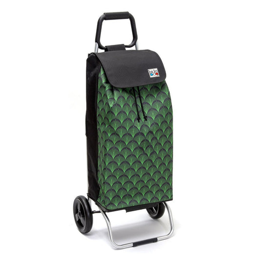 Chariot de courses pliable Carlux SIDEBAG - Sac 55L imperméable - Design Greenpalm