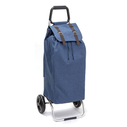 Chariot de courses pliable Carlux SIDEBAG - Sac 55L imperméable - Design Jean Strap