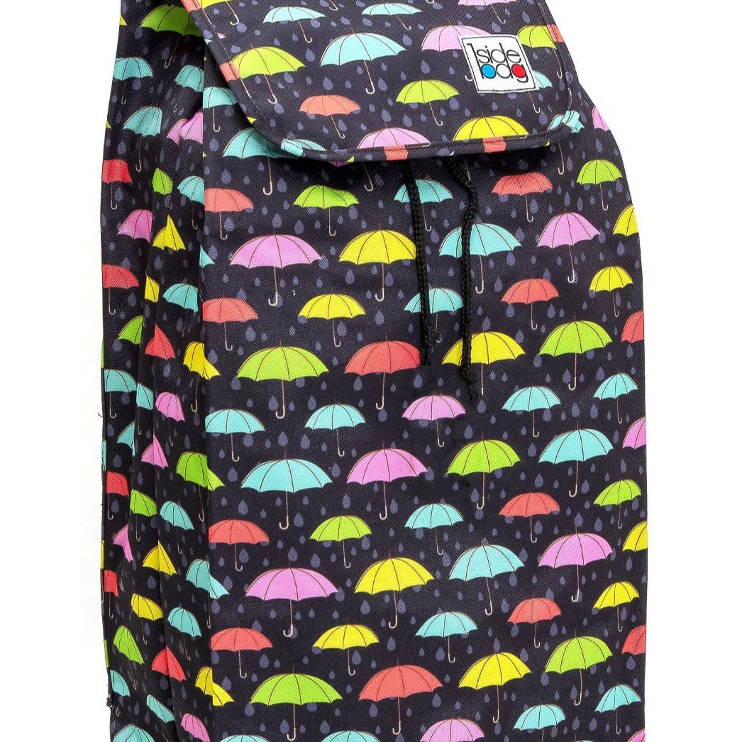 Chariot de courses pliable Carlux SIDEBAG - Sac 55L imperméable - Design Parapluie
