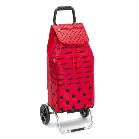 Chariot de courses pliable Carlux SIDEBAG - Sac 55L imperméable - Design Pierrot Rouge