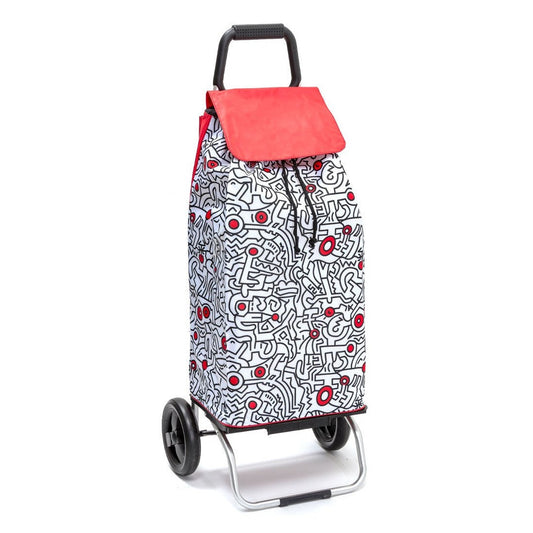 Chariot de courses pliable Carlux SIDEBAG - Sac 55L imperméable - Design Street Art