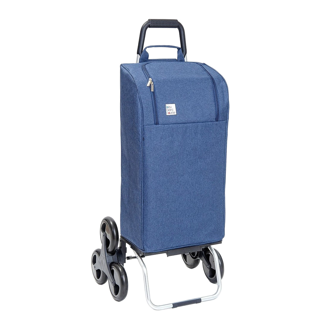 Chariot de course pliable Carlux - 6 roues - Fashion bleu