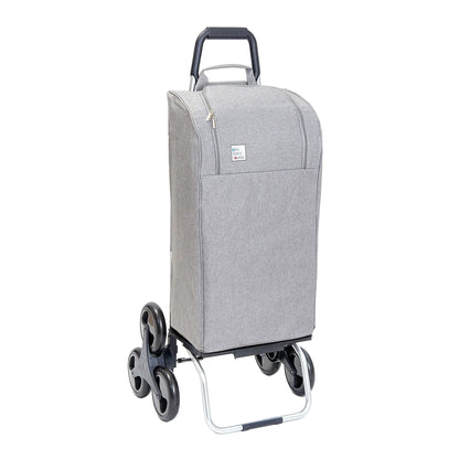 Chariot de course pliable Carlux - 6 roues - Fashion gris