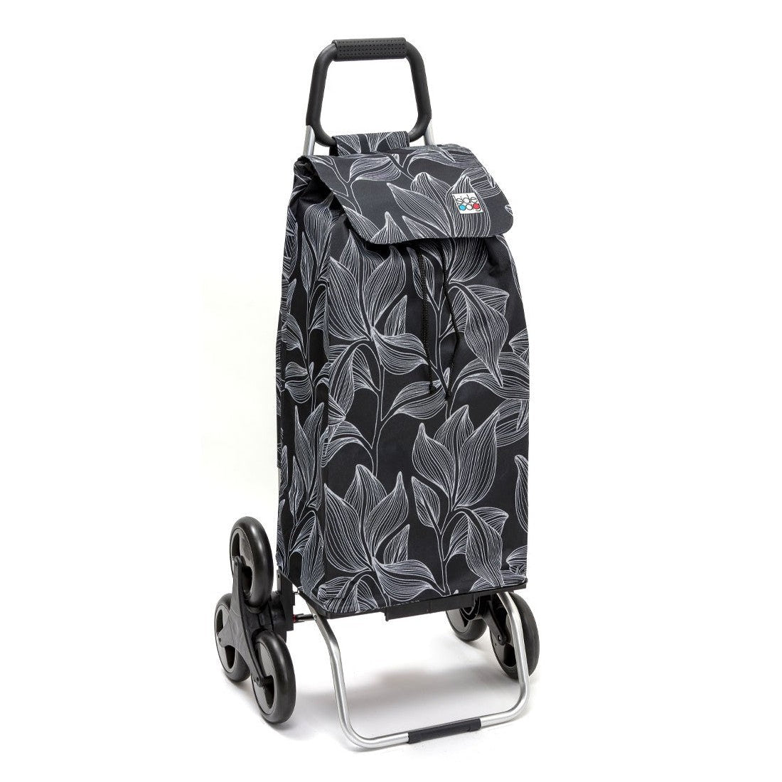 Chariot de courses pliable SIDEBAG - Sac 55L imperméable - 6 roues - Design Blackleaves