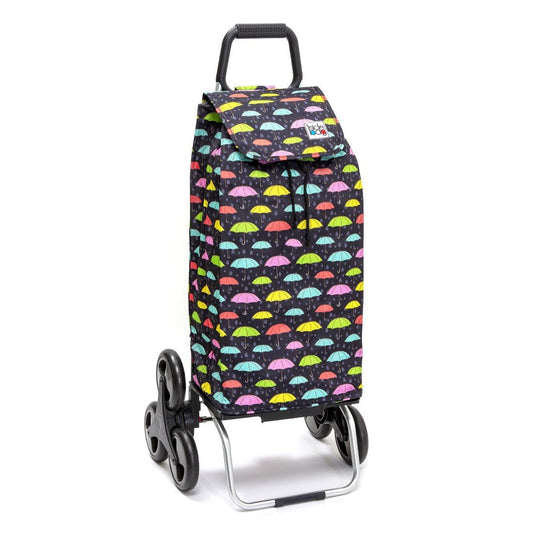 Chariot de courses pliable Carlux SIDEBAG - Sac 55L imperméable - Design Parapluie