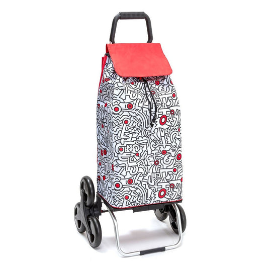 Chariot de courses pliable Carlux - Sac 55L imperméable - 6 roues - Design Street Art