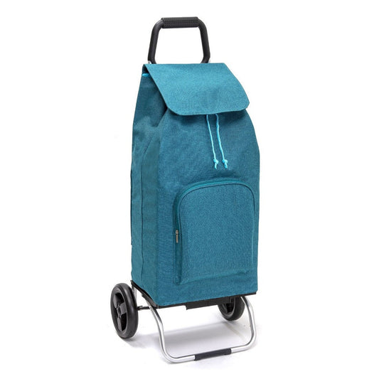 Chariot de courses pliable Carlux Multipoche SIDEBAG - Sac 65L imperméable - Design Chiné Canard