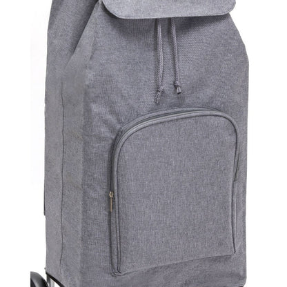 Chariot de courses pliable Carlux Multipoche SIDEBAG - Sac 65L imperméable - Design Chiné Gris