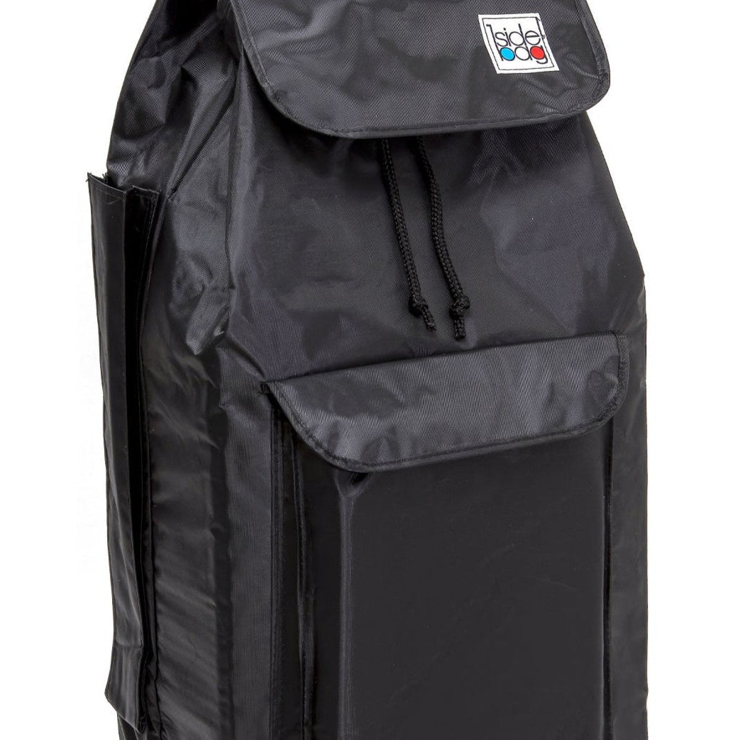 Chariot de courses pliable Carlux SIDEBAG - Sac 65L imperméable - Design Multipoche Noir