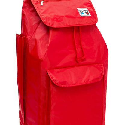 Chariot de courses pliable Carlux SIDEBAG - Sac 65L imperméable - Design Multipoche Rouge