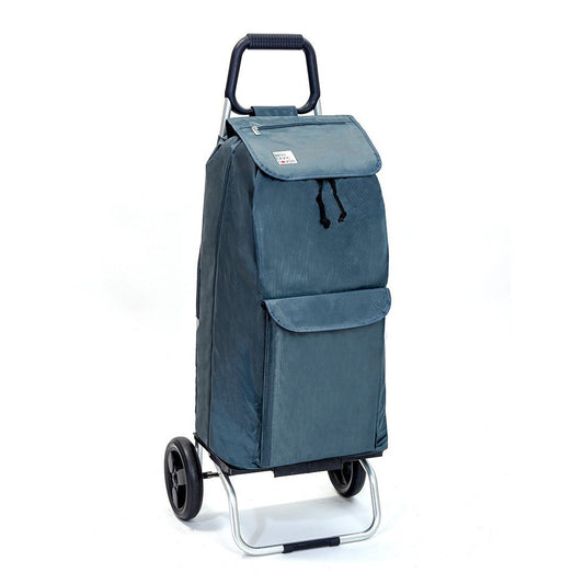  Chariot de courses pliable Carlux - Sac 65L Multipoche imperméable - 2 roues - Design Gris