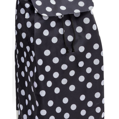 Chariot de courses pliable Carlux SIDEBAG - Sac 55L imperméable - Design Pois Blanc Noir