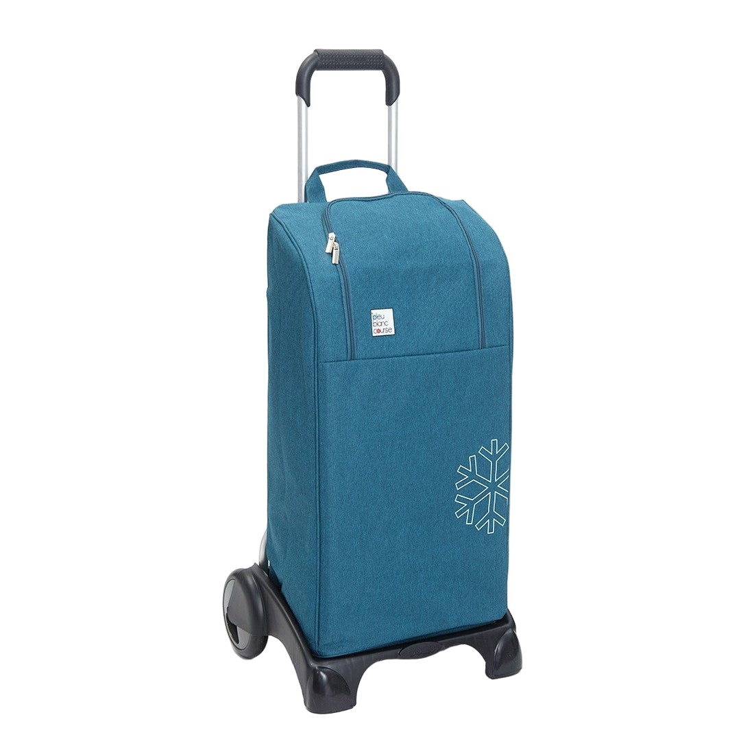 Chariot de courses isotherme 2 roues turquoise