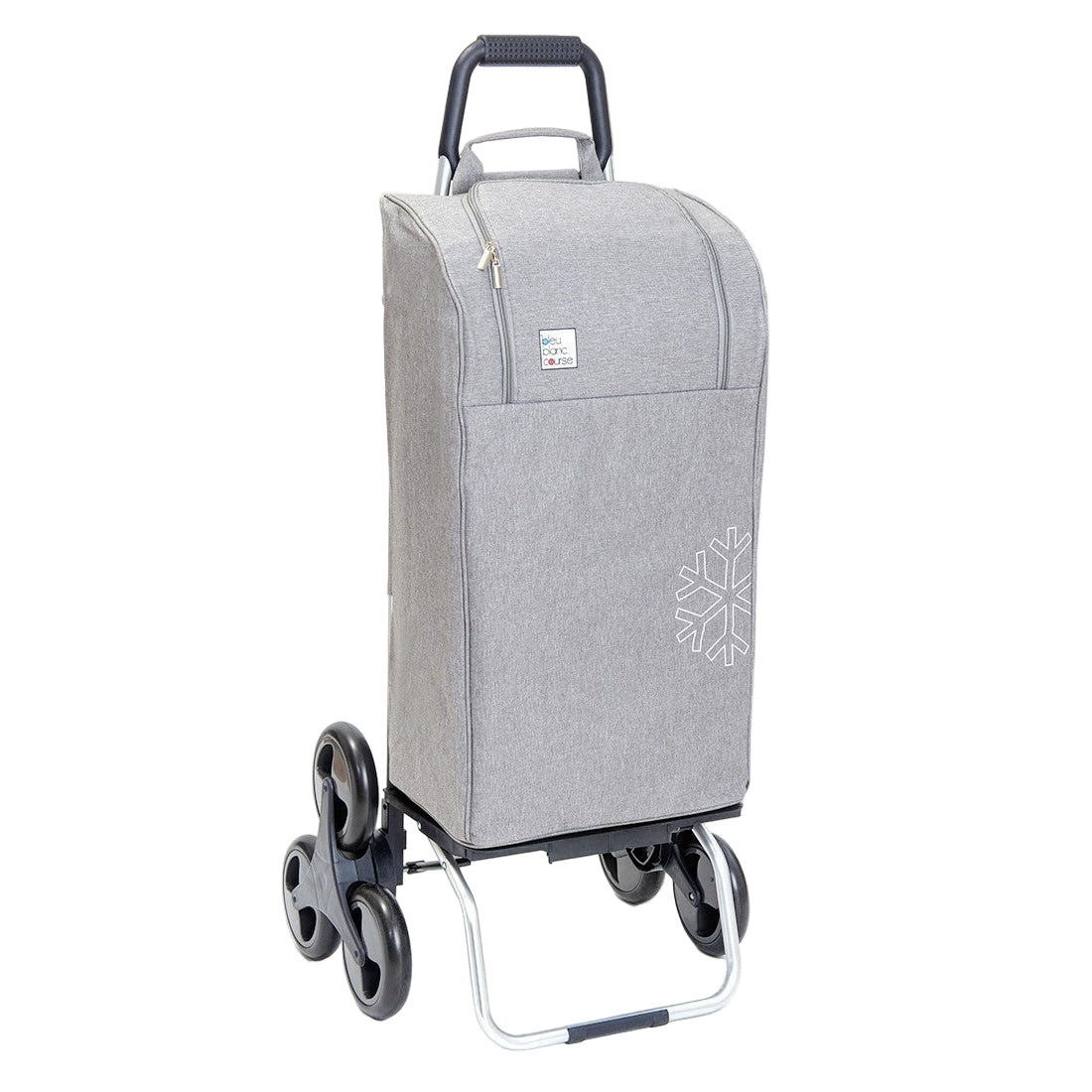 Chariot de course pliable Carlux isotherme - 6 roues - Fashion gris