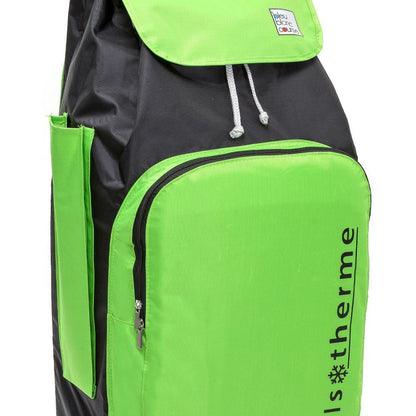 Chariot de courses pliable Buggy SIDEBAG - Sac isotherme 65L - Vert/Noir