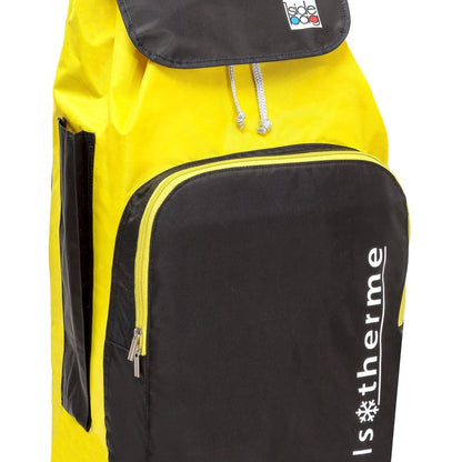 Chariot de courses pliable Buggy SIDEBAG - Sac isotherme 65L - Jaune/Noir