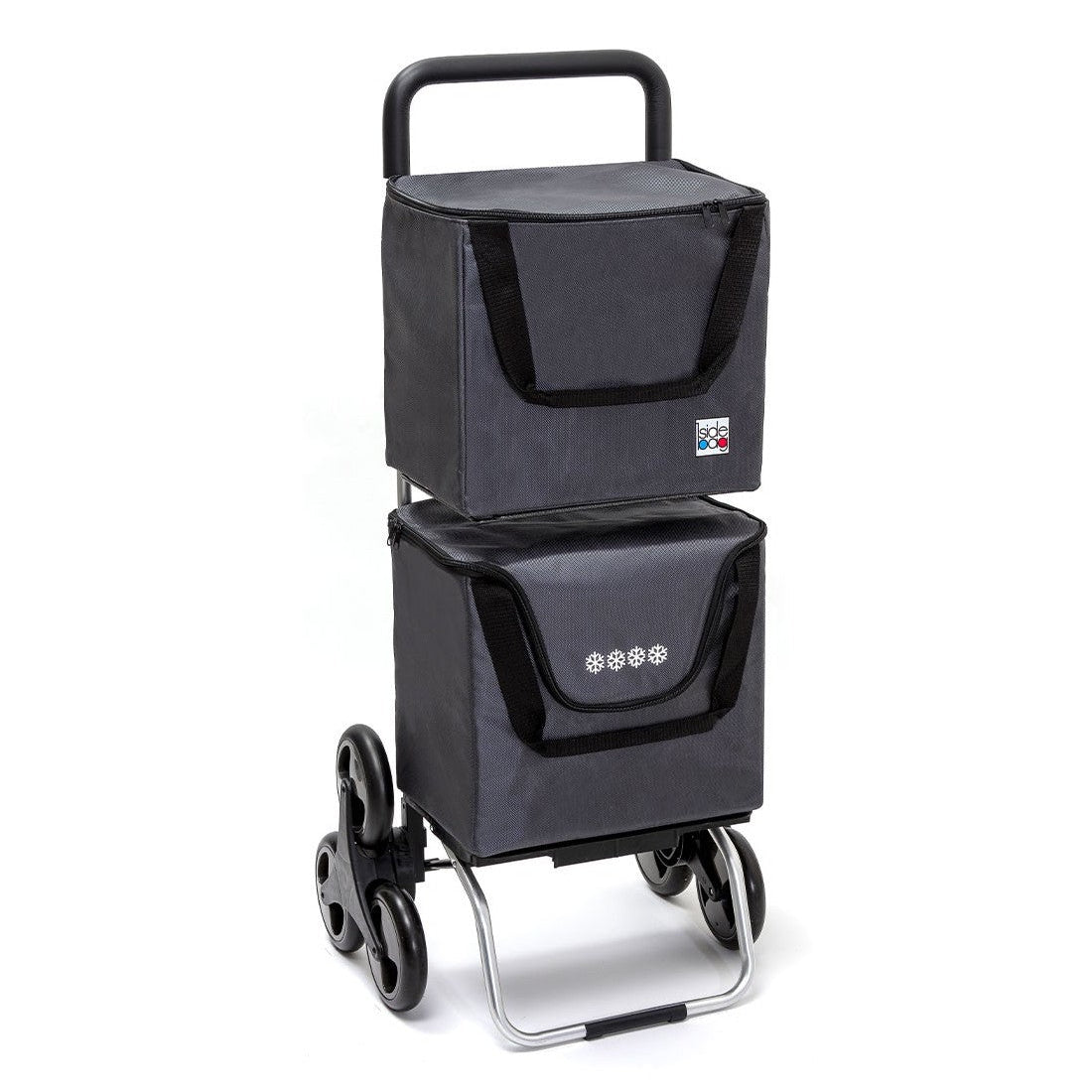  Chariot de courses pliable ModuloBag - Sac 2x20L - 6 roues - Anthracite