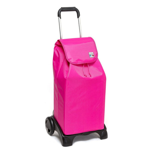 Chariot de courses pliable MP 214 - Sac 55L imperméable - Rose