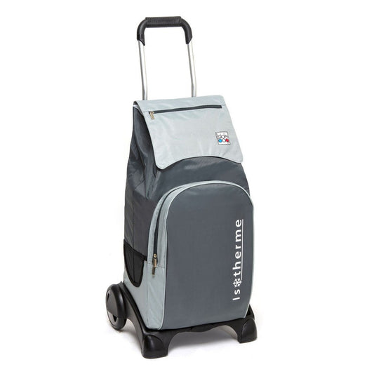 Chariot de courses pliable  MP 400 - Sac 55L isotherme - Gris