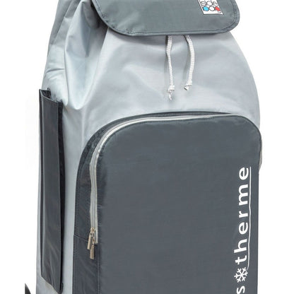 Chariot de courses pliable Buggy SIDEBAG - Sac isotherme 65L - Gris/Gris foncé