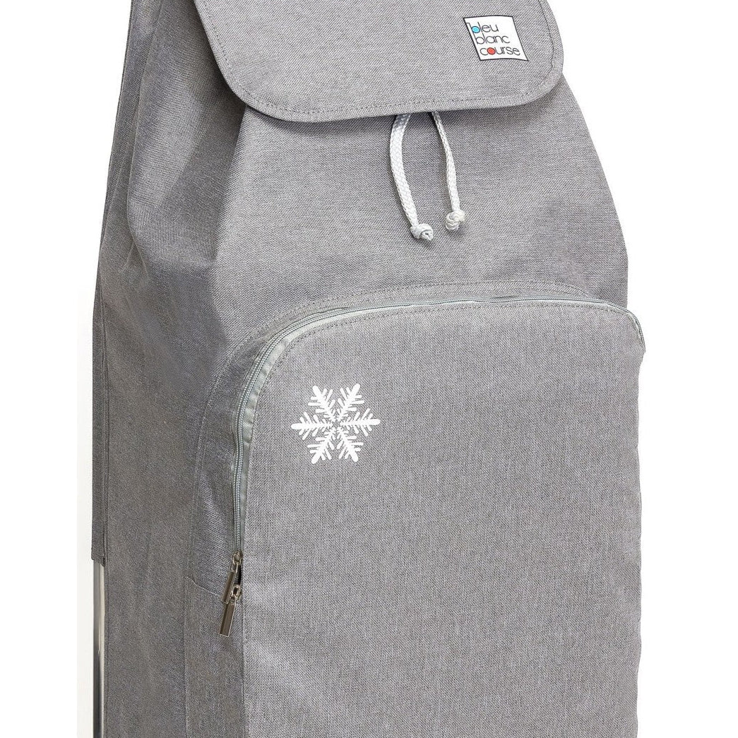 Chariot de courses pliable Carlux SIDEBAG - Sac isotherme 65L - Chiné Gris