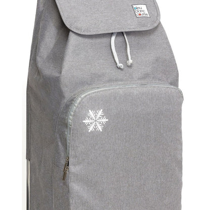 Chariot de courses pliable Carlux SIDEBAG - Sac isotherme 65L - Chiné Gris