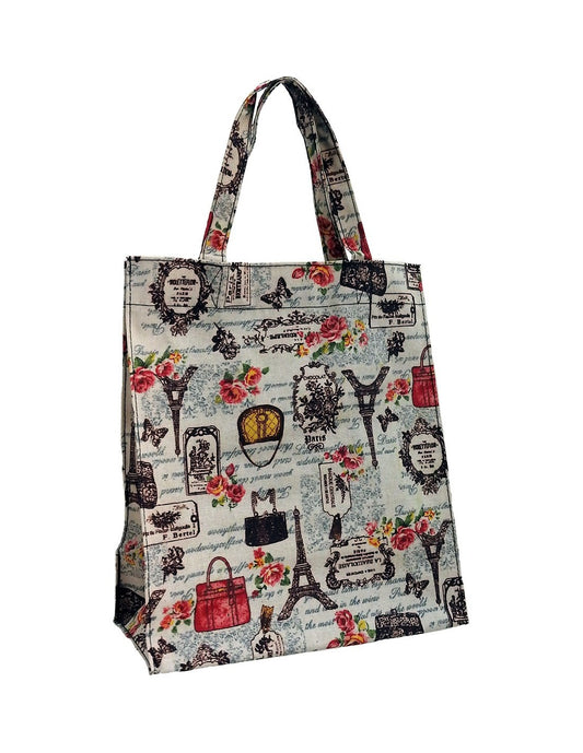 Sacs Cabas - Design Paris Fleuri élégant et solide, idéal pour les courses, la plage ou le quotidien – Mon Chariot de Courses
